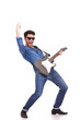 young man performing on guitar