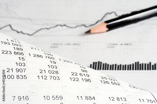 Photo: Financial graphs and charts Financial graphs and charts