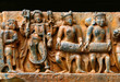 Wandfries im Hoysaleshwara-Tempel in Halebid, Südindien