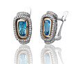 nice design of the diamond and topaz earring