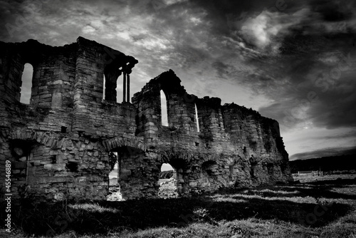 Photo: bw abbey ruin bw abbey ruin