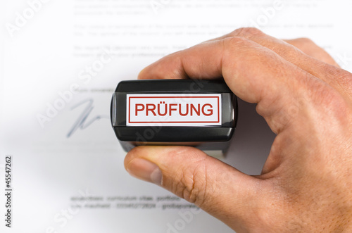 Photo: PRÜFUNG Stempel PRÜFUNG Stempel