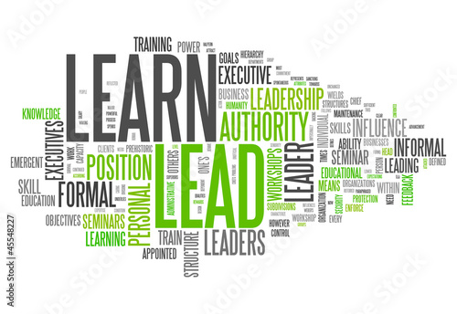 Illustration: Word Cloud "Learn / Lead" Word Cloud "Learn / Lead"