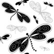 Seamless white-black pattern