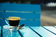 espresso in blue