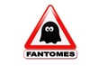 Panneau attention aux fantômes - Halloween