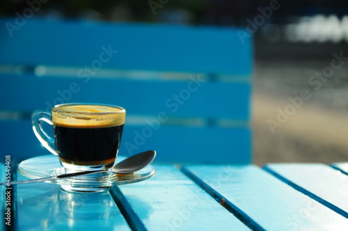 Photo: espresso in blue espresso in blue