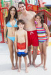 Mother Father Son Daughter Child Family Water Park