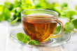 cups of tea with mint