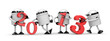 Robots with 2013 text