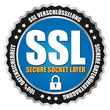 Button "SSL Security" Blau/Schwarz/Silber