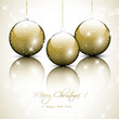 Gold christmas baubles