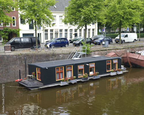 Photo: houseboat in canal houseboat in canal