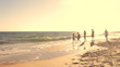 Group Of Teenage Friends Enjoying Beach Holiday Together