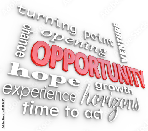 Photo: Opportunity Words Experience Chance for New Opening Opportunity Words Experience Chance for New Opening