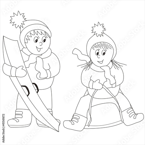 Vector: children-coloring book children-coloring book
