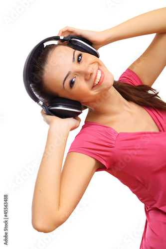 Photo: Happy smiling girl dancing Happy smiling girl dancing
