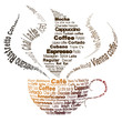 Coffee beverages word cloud - 1