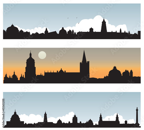 Vector: Silhouette of the city Silhouette of the city