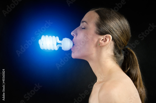 Photo: lighting girl lighting girl