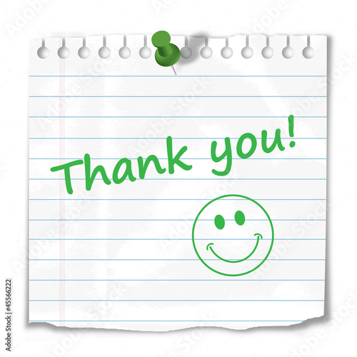 Illustration: “THANK YOU” post-it (card thanks a lot very much) “THANK YOU” post-it (card thanks a lot very much)