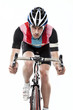 Young male cyclist on bike