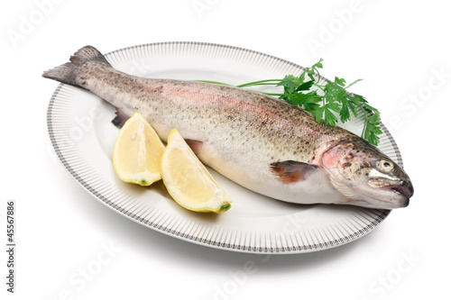 Photo: trota salmonata - rainbow trout with lemon trota salmonata - rainbow trout with lemon