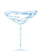 Illustration: stylized wine glass for fault stylized wine glass for fault
