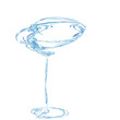 Illustration: stylized wine glass for fault stylized wine glass for fault