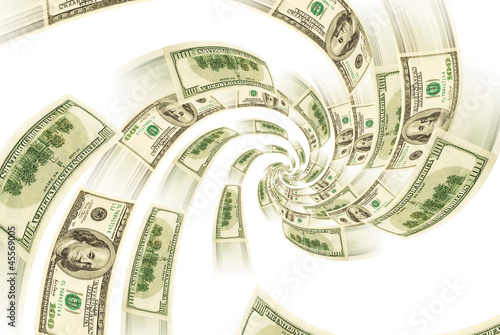 Photo: Financial spiral. Financial spiral.