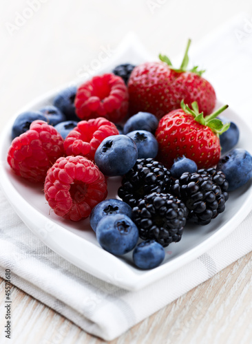 Photo: Assorted berries on a plate Assorted berries on a plate