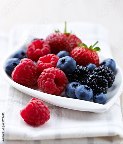 Photo: Assorted berries on a plate Assorted berries on a plate