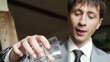 Groom pours champagne