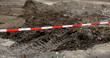 baustelle markiert mit band