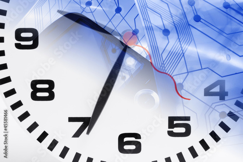 Illustration: Clock and Printed Circuit Clock and Printed Circuit