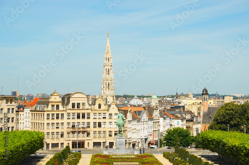 Photo: Mont des Arts and a garden in Brussels Mont des Arts and a garden in Brussels