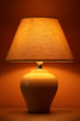 table lamp on brown background
