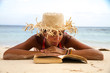 Book on beach