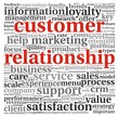 Customer relationship concept on white