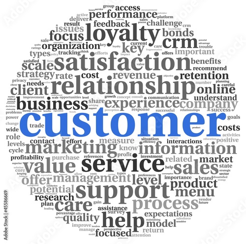 Illustration: Customer concept on white Customer concept on white