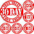 Free trial set rubber stamp, vector illustration