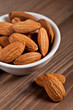 almonds isolated on the white background