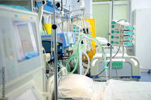 Photo: Reanimation ward with modern equipments Reanimation ward with modern equipments