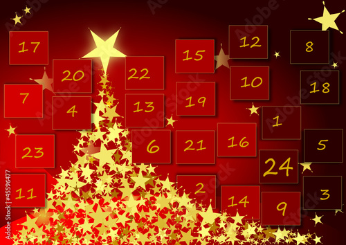 Vector: Adventskalender, Weihnachten, Advent Adventskalender, Weihnachten, Advent