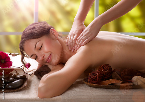 Photo: Massage. Spa Salon Massage. Spa Salon