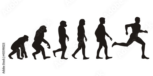Vector: Vom Affen zum Läufer (Menschen) Vom Affen zum Läufer (Menschen)
