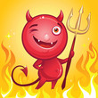 funny devil cartoon character