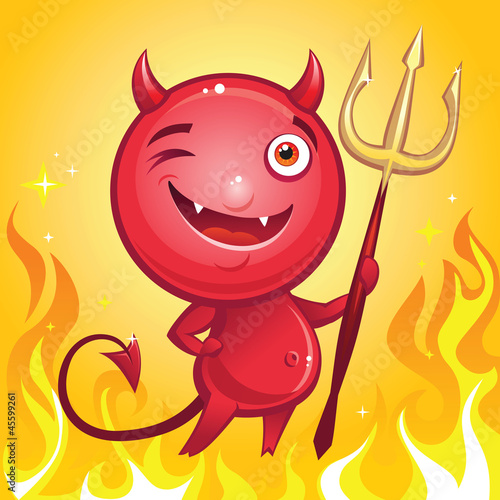 Vector: funny devil cartoon character funny devil cartoon character