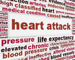 Heart attack medical message background