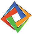 Diamond square geometric logo vector